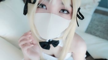 Le Porno X HongKongDoll japonaise fille au visage doux portant un costume de lapin blanc, lisse, mignon, et faisant des bruits forts comme une salope à la recherche de sexe. Baise en levrettebreak
